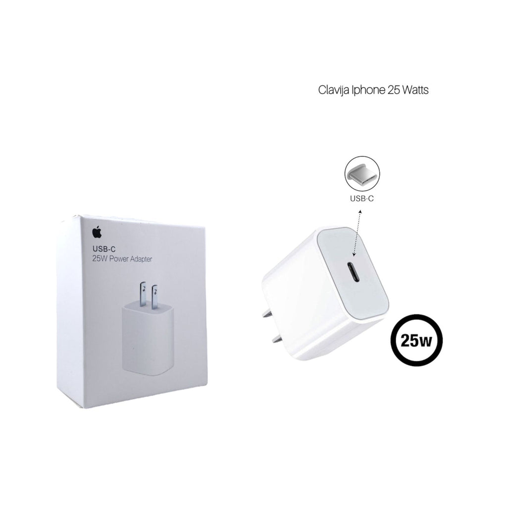 Cargador 25W + Cable Tipo C a Lightning